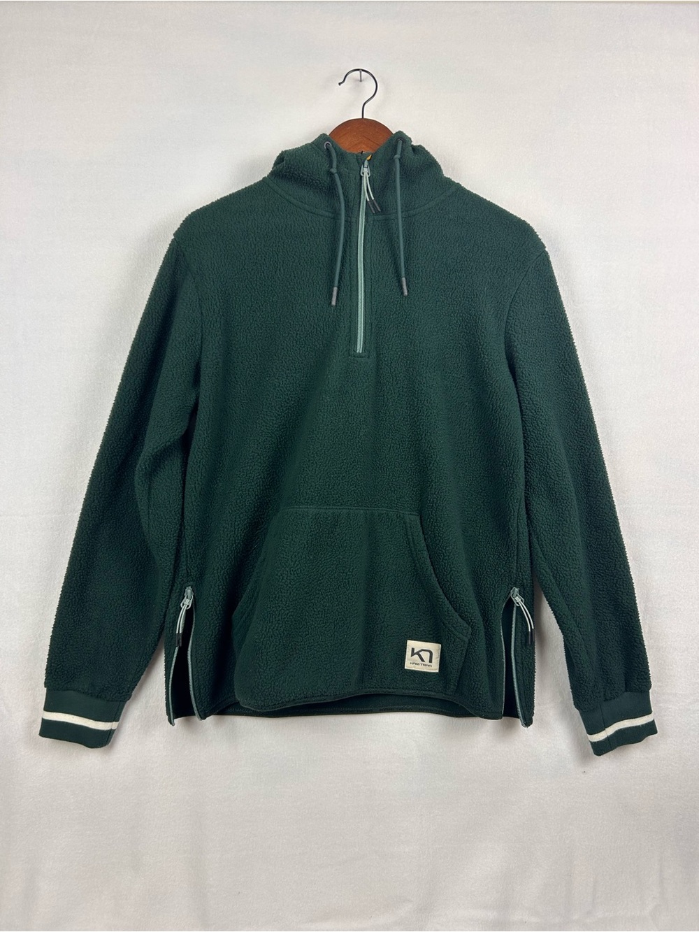 Kari Traa Women’s Teddy Fleece Hooded Pullover Forest Green Large